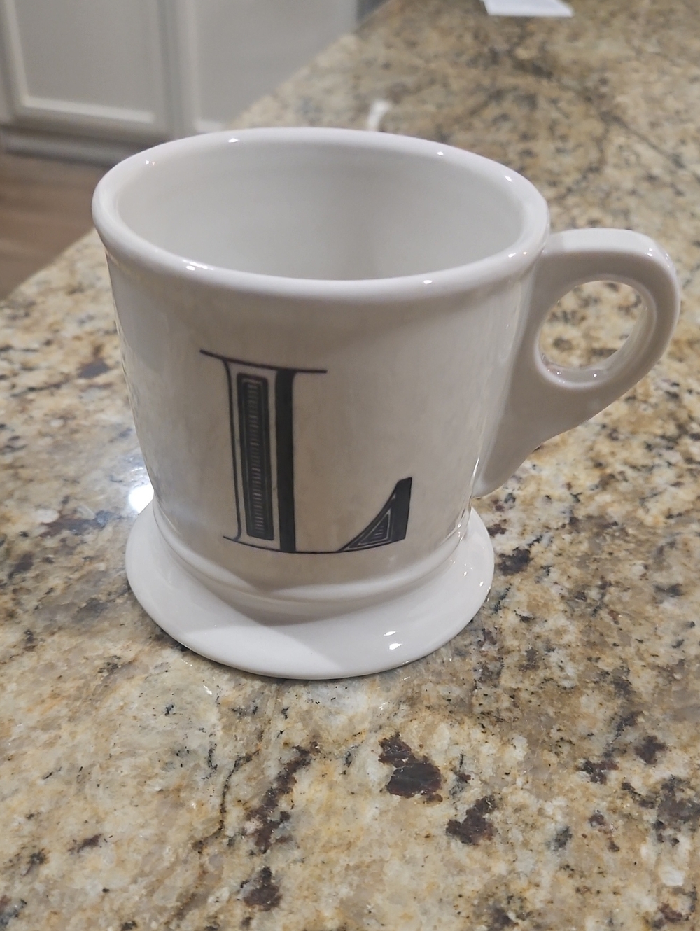 Anthropologie Letter L INITIAL Mug With Pedestal